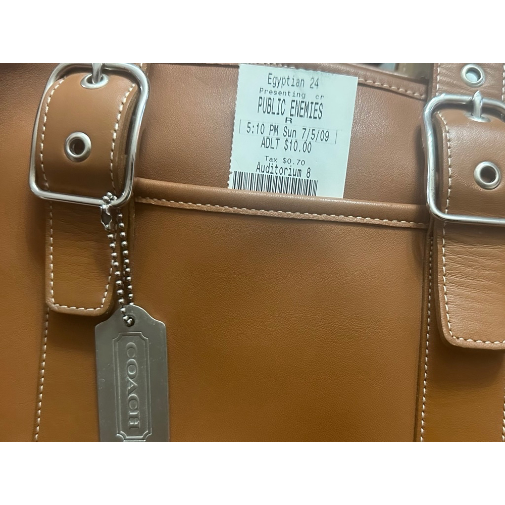Coach Leather Tote Bag in Saddle Brown - Picture 5 of 8